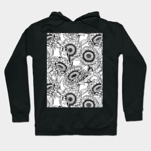 Sunflowers and goldfinches Hoodie